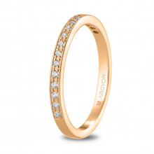 Sortija de oro rosa con 15 diamantes talla brillante 74R0077