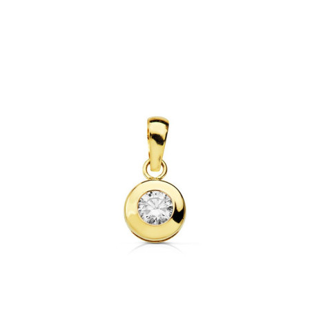 Colgante chatón de oro amarillo 18 quilates 18075