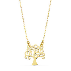 Colgante árbol de la vida de oro amarillo 16854