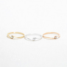 3 anillos de pedida solitarios de oro amarillo blanco y rosa