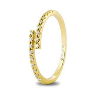 Anillo de oro amarillo con 18 diamantes 0,12ct