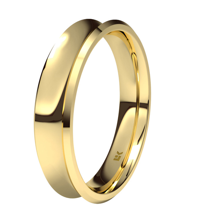 Alianza de boda 18k concava 4,50 mm oro amarillo 18 quilates