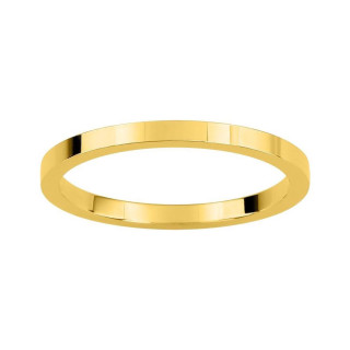 Alianza de boda plana con 1,65mm de ancho oro amarillo