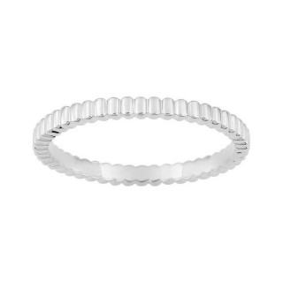 Alianza de boda oro blanco de 1.80mm con rectángulos