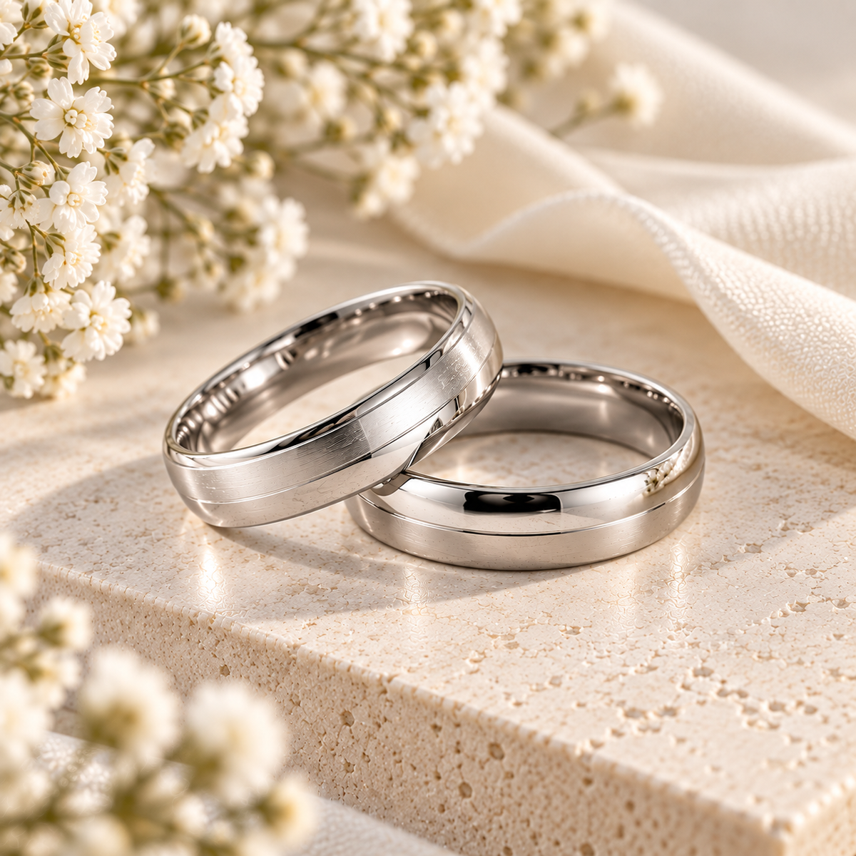 Alianzas de Oro Blanco Para Bodas