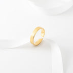 Alianza 4.5mm ancho oro amarillo 18k efecto texturizado - foto 5