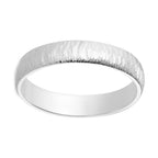 Alianza artesanal texturizada de oro blanco 4mm oro 18k - foto 1