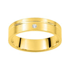 Alianza de boda 5 milímetros con diamante de 0,02ct - foto 1