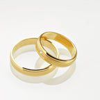 Alianza de boda 9 kilates oro amarillo con acabado mate arena - foto 3