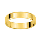 Alianza de boda 9 kilates oro amarillo plana con biseles - foto 1