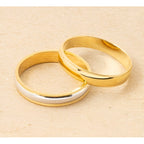 Alianza de boda 9 kilates oro amarillo pulido y bisel grabado - foto 2