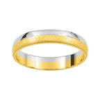 Alianza de boda bicolor oro 18 quilates amarillo y blanco - foto 1
