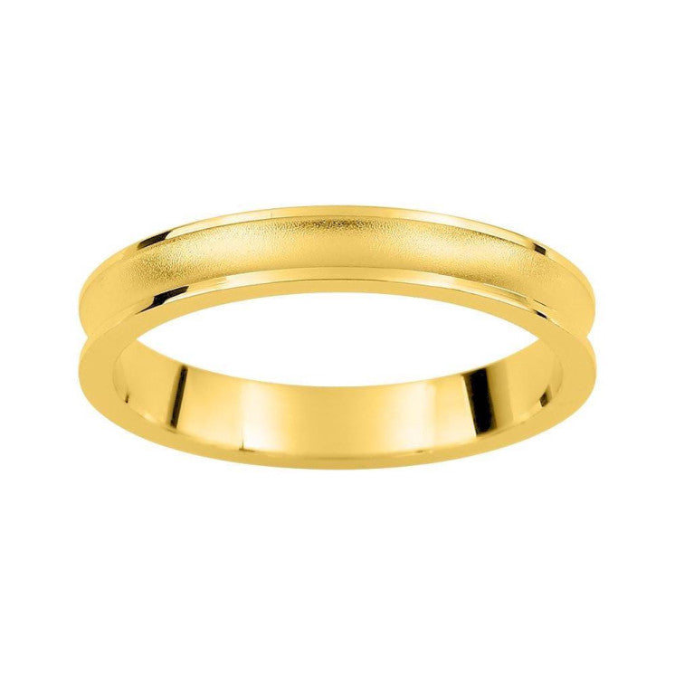 Alianza de boda cóncava oro amarillo 3mm - foto 1