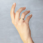 Alianza de boda de oro bicolor 4 milímetros facetado - foto 2