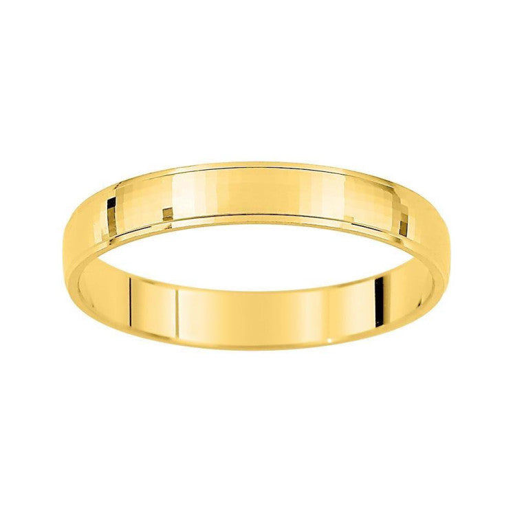Alianza de boda facetada de oro amarillo mod. Espejos - foto 1