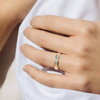 Alianza de boda facetada estrellas de 4 milímetros - foto 6