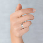 Alianza de boda mate y brillo oro 18k - foto 2