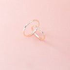 Alianza de boda media caña oro rosa con ancho de 1.8mm - foto 3