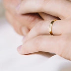 Alianza de boda oro amarillo de 18k pulido de 3 milímetros - foto 4