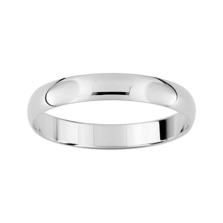Alianza de boda oro blanco de 18k pulido de 3 milímetros - foto 1