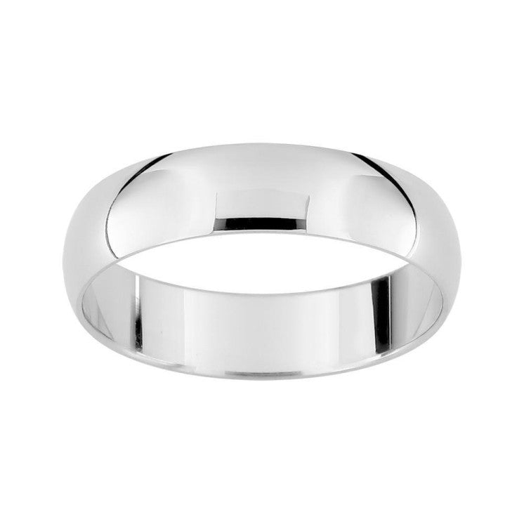 Alianza de boda oro blanco de 18k pulido de 4,50 milímetros - foto 1