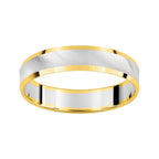 Alianza de boda oro blanco y amarillo de 18 kilates - foto 1