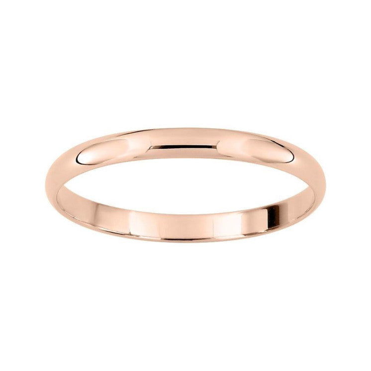 Alianza de boda oro rosa de 18k pulido de 2 milímetros - foto 1