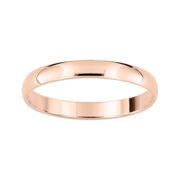 Alianza de boda oro rosa de 18k pulido de 2,50 milímetros - foto 1