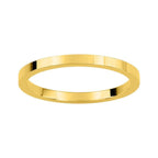Alianza de boda plana con 1,65mm de ancho oro amarillo - foto 1