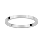Alianza de boda plana oro blanco de 1,65mm anchura - foto 1