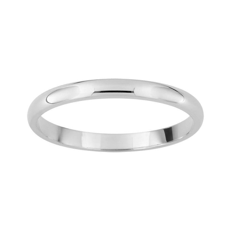 Alianza de oro blanco de 18k interior confort de 2 milímetros - foto 1