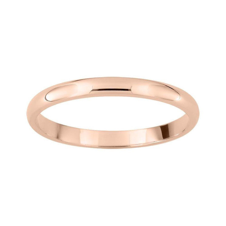 Alianza de oro rosa de 18k interior confort de 2 milímetros - foto 1
