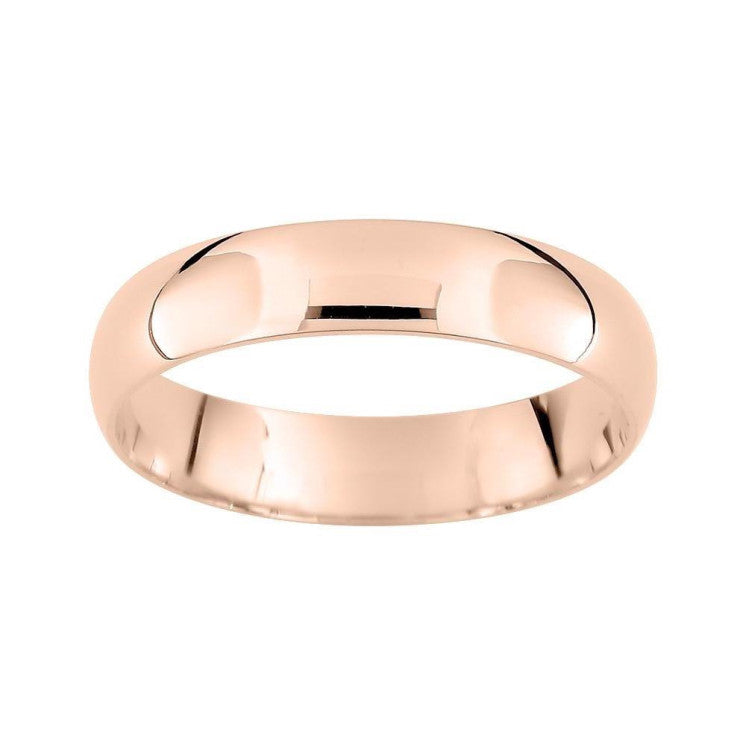 Alianza de oro rosa de 18k interior confort de 4 milímetros - foto 1