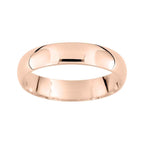 Alianza de oro rosa de 18k interior confort de 4 milímetros - foto 1