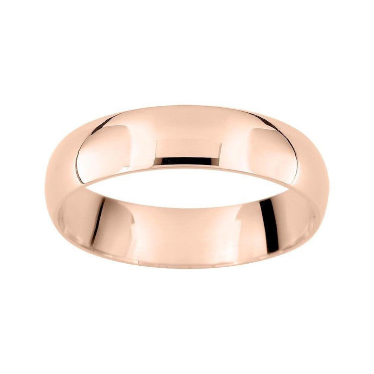 Alianza de oro rosa de 18k interior confort de 4,50 milímetros - foto 1