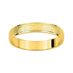 Alianza oro amarillo con bisel brillante y superficie ondas - foto 1