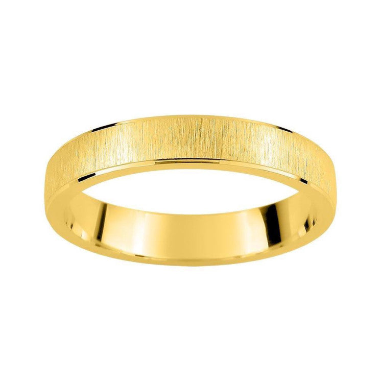 Alianza oro amarillo texturizada de 3.5mm - foto 1