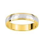 Alianza oro bicolor oro amarillo y facetado blanco efecto prismas - foto 1