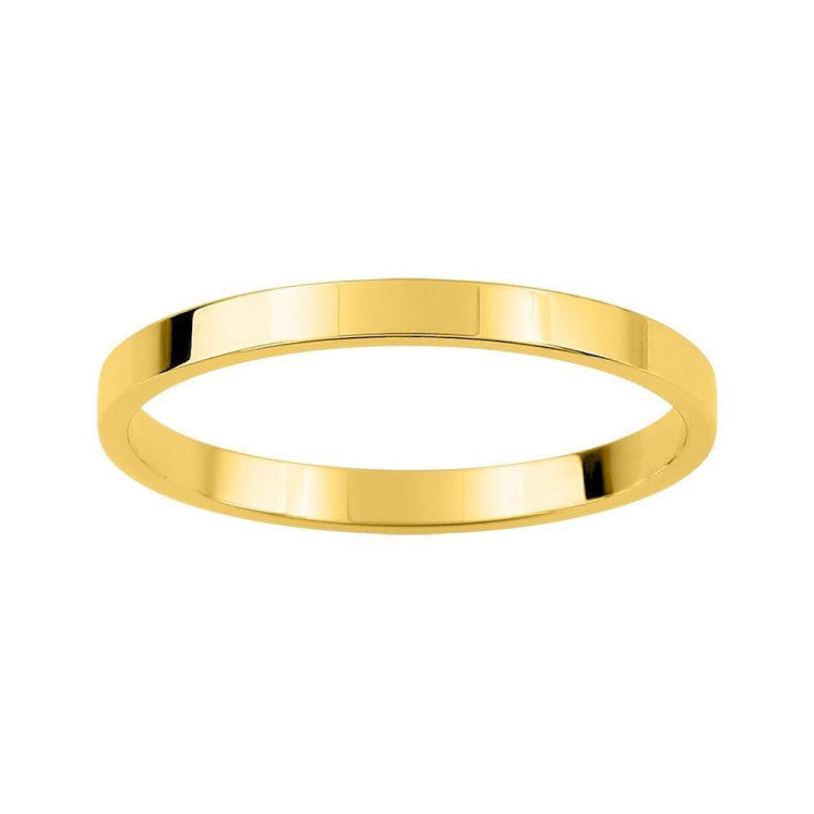 Alianza plana 2 milímetros ancho de oro amarillo 18k - foto 1