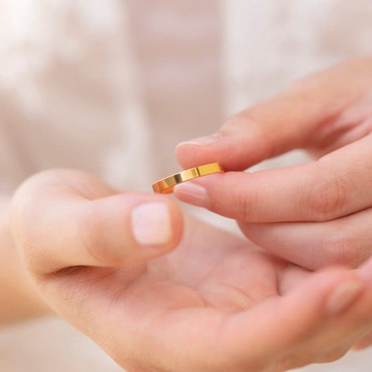 Alianza plana 3 milímetros en oro amarillo de 18k - foto 2
