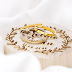 Alianza plana 3mm oro amarillo de 18k con diamante - foto 4