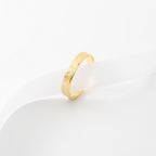 Alianza plana de oro amarillo efecto piedra modelo stone - foto 2